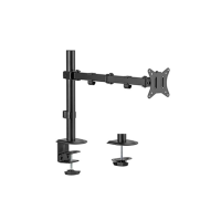 Arm for 1 monitor 17”-32” Gembird MA-D1-01, Adjustable desk display mounting arm (rotate, tilt, swivel), VESA 75/100, up to 9 kg, black Arm for 1 monitor 17”-32” Gembird MA-D1-01, Adjustable desk display mounting arm (rotate, tilt, swivel), VESA 75/100, up to 9 kg, black
