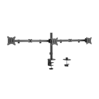 Arm for 3 monitors 17”-27” Gembird MA-D3-01, Adjustable desk 3-display mounting arm (rotate, tilt, swivel), up to 7 kg, VESA 75/100, black Arm for 3 monitors 17”-27” Gembird MA-D3-01, Adjustable desk 3-display mounting arm (rotate, tilt, swivel), up to 7 kg, VESA 75/100, black