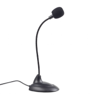 Gembird MIC-205 Desktop microphone with flexible gooseneck and practical on/off switch, Frequency: 50 Hz - 16 kHz, Sensitivity: - 54 +/- 3 db, Voltage: 4.5 V, 3.5 mm audio plug, cable length 2 m, weight: 65 g, Black Gembird MIC-205 Desktop microphone with flexible gooseneck and practical on/off switch, Frequency: 50 Hz - 16 kHz, Sensitivity: - 54 +/- 3 db, Voltage: 4.5 V, 3.5 mm audio plug, cable length 2 m, weight: 65 g, Black