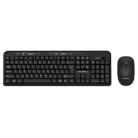 SVEN KB-C3200W, Wireless, Multimedia Keyboard & Mouse, 2.4GHz, (115 keys, 11 Fn-keys) + Mouse (3 + 1 (scroll wheel), 800/1200/1600 dpi), Nano receiver, USB, Black, Rus/Ukr/Eng