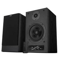 SVEN MC-30 Black, 2.0 / 2x100W RMS, D-CLASS AMPLIFIER WITH DSP, remote control, dimensions 225x255x355 mm, black, wooden.