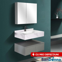 Комплект мебели для ванной комнаты из спеченного камня 1016G (80 см)