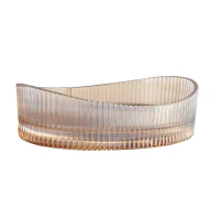 Раковина из закаленного стекла SanDonna Gala Oval Neuniform (Золотистый)