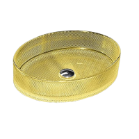 Раковина из закаленного стекла SanDonna Vela Oval (Золотистый)