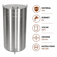 Butoi pentru vin din Inox 150 L