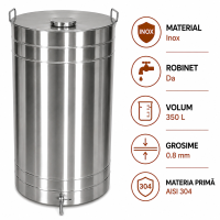 Butoi pentru vin din Inox 350 L