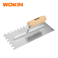 Gletiera zimtata cu maner din lemn WOKIN 280×120mm