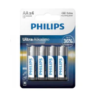 Батарея Philips LR6, 1.5V, AAx4Buc/ ultra alcaline Батарея Philips LR6, 1.5V, AAx4Buc/ ultra alcaline