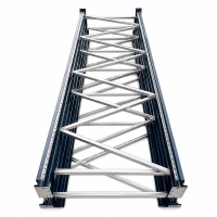 Стеллаж для склада, большие ножки комплект M1 8×400 (2 мм) синие