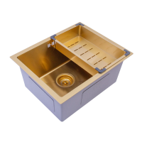 Раковина SanDonna HD5040 ручной работы, золотистая Раковина SanDonna HD5040 ручной работы, золотистая