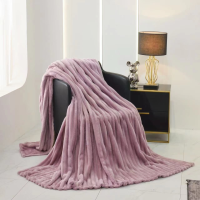 Cuvertura Relaxe Home Striped Fleece 200 x 230 cm Powder