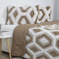 Cuvertura + 2 Fețe de pernă TEP BOHO 220 x 240 cm Beige