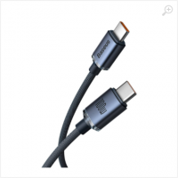 Cable Type-C - Type-C, Braided, 100W, 1.2m, Baseus Crystal Shine Black CAJY000601 Cable Type-C - Type-C, Braided, 100W, 1.2m, Baseus Crystal Shine Black CAJY000601