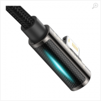 Cable USB - Lightning, Braided, 2.4A, 1m, 90°, Baseus Legend Elbow Black CALCS-01 Cable USB - Lightning, Braided, 2.4A, 1m, 90°, Baseus Legend Elbow Black CALCS-01
