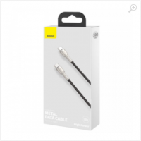 Cable Type-C - Type-C, Braided, 100W, 1m, Baseus Cafule Metal Black CATJK-C01 Cable Type-C - Type-C, Braided, 100W, 1m, Baseus Cafule Metal Black CATJK-C01