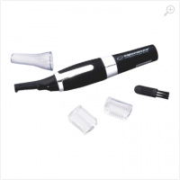 Trimmer Esperanza THOR EBG005, Nose, Ear, eyebrows, Stainless steel blade, Gently trims hair, From nose and ears, Perfect for eyebrows, Ergonomic design, Led light, Dimentions maks.: 14,5 cm x 2,5 cm, Power supply: battery 1 x AAA, not included. Set conta Trimmer Esperanza THOR EBG005, Nose, Ear, eyebrows, Stainless steel blade, Gently trims hair, From nose and ears, Perfect for eyebrows, Ergonomic design, Led light, Dimentions maks.: 14,5 cm x 2,5 cm, Power supply: battery 1 x AAA, not included. Set conta
