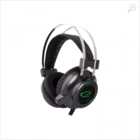 Headset Gaming Esperanza TOXIN EGH460, Green LED backlight, 1x mini jack 3.5mm + 1x USB 2.0, Drivers 40mm, Volume control, Cable length 2m, Weight 380g Headset Gaming Esperanza TOXIN EGH460, Green LED backlight, 1x mini jack 3.5mm + 1x USB 2.0, Drivers 40mm, Volume control, Cable length 2m, Weight 380g