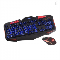 Keyboard & Mouse Esperanza SHELTER EGK3000 - US Layout / Gaming, Mouse: 2400DPI, 6 Buttons, Quiet scrolling wheel, Keyboard: comfortable, LED illuminated RAINBOW, 8 additional multimedia keys Keyboard & Mouse Esperanza SHELTER EGK3000 - US Layout / Gaming, Mouse: 2400DPI, 6 Buttons, Quiet scrolling wheel, Keyboard: comfortable, LED illuminated RAINBOW, 8 additional multimedia keys