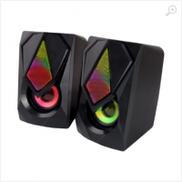 Speakers 2.0 Esperanza Boogie EGS102, 5W (2 x 2.5W), LED Rainbow lighting, Volume control, built in amplifier, Power supply: 5V, They require: USB and mini-jack 3.5mm headphone output, Cable length: 1.2m, Weight: 450g Speakers 2.0 Esperanza Boogie EGS102, 5W (2 x 2.5W), LED Rainbow lighting, Volume control, built in amplifier, Power supply: 5V, They require: USB and mini-jack 3.5mm headphone output, Cable length: 1.2m, Weight: 450g