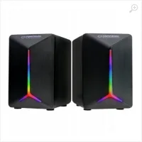Speakers 2.0 Esperanza Frevo EGS105, 5W (2 x 2.5W), LED Rainbow lighting, Volume control, built in amplifier, Power supply: 5V, They require: USB and mini-jack 3.5mm headphone output, Cable length: 1.2m, Weight: 380g Speakers 2.0 Esperanza Frevo EGS105, 5W (2 x 2.5W), LED Rainbow lighting, Volume control, built in amplifier, Power supply: 5V, They require: USB and mini-jack 3.5mm headphone output, Cable length: 1.2m, Weight: 380g