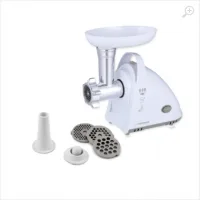 Meat Grinder Esperanza MEATLOAF EKM031, 2200W strong engine, Stainless steel knife, Metal spiral drive, 3 discs (2,7mm, 4mm, 8mm), Forward and reverse function, Nozzle for making sausages, Nozzle for making kebbe, Product size: 32 * 15,8 * 30,3 cm, Net w Meat Grinder Esperanza MEATLOAF EKM031, 2200W strong engine, Stainless steel knife, Metal spiral drive, 3 discs (2,7mm, 4mm, 8mm), Forward and reverse function, Nozzle for making sausages, Nozzle for making kebbe, Product size: 32 * 15,8 * 30,3 cm, Net w