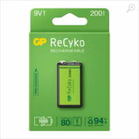 Baterie GP Batteries, ReCyco 200mAh 9V NiMH, paper box 1 buc. 20R8H-EB1, Baterie GP Batteries, ReCyco 200mAh 9V NiMH, paper box 1 buc. 20R8H-EB1,