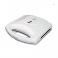 Sandwich Maker Titanium FONTINA TKT006W, 1000W, white, With plates coated, automatic temperature control, easy to clean heating plates, non-stick coating of the heating plates, heat-insulating handle and housing, the operation indicator - red light, heati