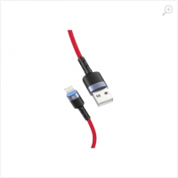 Cable USB - Lightning, cu LED, Nylon, 3A, 1.2m, Tellur Red TLL155354 Cable USB - Lightning, cu LED, Nylon, 3A, 1.2m, Tellur Red TLL155354