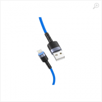 Cable USB - Lightning, cu LED, Nylon, 3A, 1.2m, Tellur Blue TLL155364 Cable USB - Lightning, cu LED, Nylon, 3A, 1.2m, Tellur Blue TLL155364