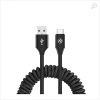 Cable USB - Type-C, 3A, 1.8m, EXTENDABLE Tellur Black TLL155395 Cable USB - Type-C, 3A, 1.8m, EXTENDABLE Tellur Black TLL155395