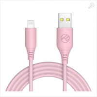 Cable USB - Lightning, 3A, 1m, Tellur pink TLL155399 Cable USB - Lightning, 3A, 1m, Tellur pink TLL155399