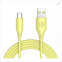 Cable silicone Tellur USB to Type-C, 3A, 1m, yellow Cable silicone Tellur USB to Type-C, 3A, 1m, yellow