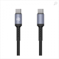 Cablu Tellur Type-C to Type-C,3A, PD60W, 2m, nailon, negru TLL155421