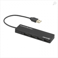 Hub Tellur cu 4 porturi USB 2.0, negru Hub Tellur cu 4 porturi USB 2.0, negru