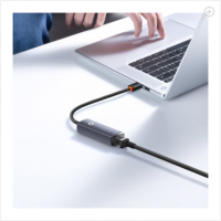 Adapter USB 2.0 to RJ-45 10/100 Mbps F, 25cm, Baseus Lite Gray WKQX000013 Adapter USB 2.0 to RJ-45 10/100 Mbps F, 25cm, Baseus Lite Gray WKQX000013