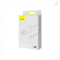 Adapter USB Type-C to RJ-45 10/100 Mbps F, 25cm, Baseus Lite Gray WKQX000213 Adapter USB Type-C to RJ-45 10/100 Mbps F, 25cm, Baseus Lite Gray WKQX000213