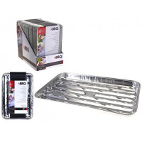 Forme din aluminiu BBQ 4buc, 34X23X2.5cm Forme din aluminiu BBQ 4buc, 34X23X2.5cm