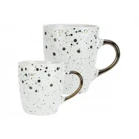 Cana 200ml Metallic Speckle ”Bulin?”, alb?