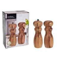 Set rasnita pentru piper si solnita EH D5X16cm, din bambus Set rasnita pentru piper si solnita EH D5X16cm, din bambus