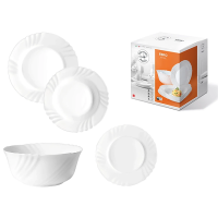 Set farfurii Bormioli Ebro 19 buc, sticla de opal Set farfurii Bormioli Ebro 19 buc, sticla de opal