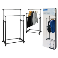 Вешалка-перекладина на колесах 80X42X90-160cm Storage, 2уров