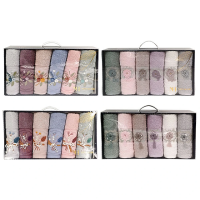 Set prosoape 6buc, 50X90cm NH Liva Lora, bumbac, lucrat manual