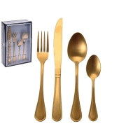 Набор столовых приборов EH 16ед Antigue Gold, нержавеющая сталь