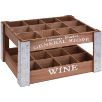 Ящик на 12 бутылок 35X26.5X18cm Wine, дерево, натуральный Ящик на 12 бутылок 35X26.5X18cm Wine, дерево, натуральный