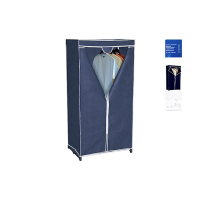 Dulap-organizator cu 2 secțiuni 160x75x50 cm, albastru, din material textil