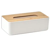 Коробка для салфеток Tendance 26X13X8.6см, крышка бамбук, PP