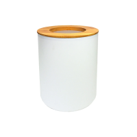 Cos pentru gunoi Kanta 5l, plastic/bambus, alb Cos pentru gunoi Kanta 5l, plastic/bambus, alb