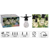 Ghirlanda luminoasa 10LED alb-cald 7.5m A60, D6cm Ghirlanda luminoasa 10LED alb-cald 7.5m A60, D6cm