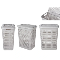 Корзина для белья с крышкой Econova 30l, 37X26X46.5cm, светло-серый Корзина для белья с крышкой Econova 30l, 37X26X46.5cm, светло-серый