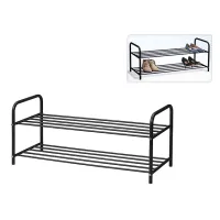 Этажерка для обуви 2 полки Ambiante 91Х38Х35cm, металл